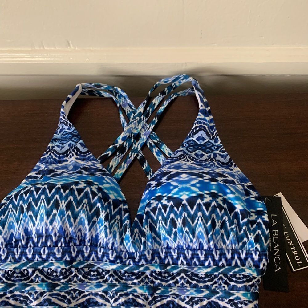 La Blanca Women’s cross back one piece swimsuit size 14 and 16 NWT - Picture 6 of 12